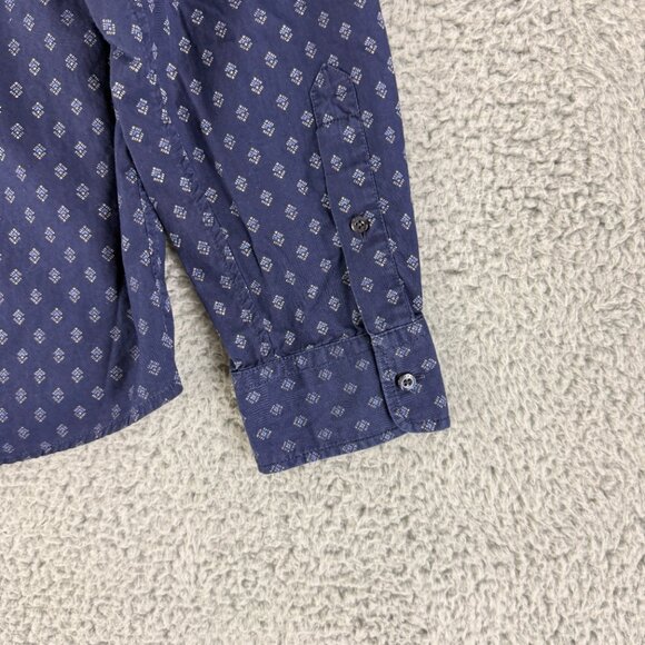 Scotch & Soda Button-Up Shirt Mens‎ Size XL Blue Geo Print Long Sleeve Cotton - Picture 15 of 15